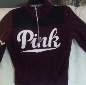 VS Pink medium hoody 1/2 zip